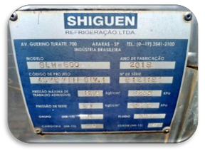 Separador Shiguen — placa de identificação